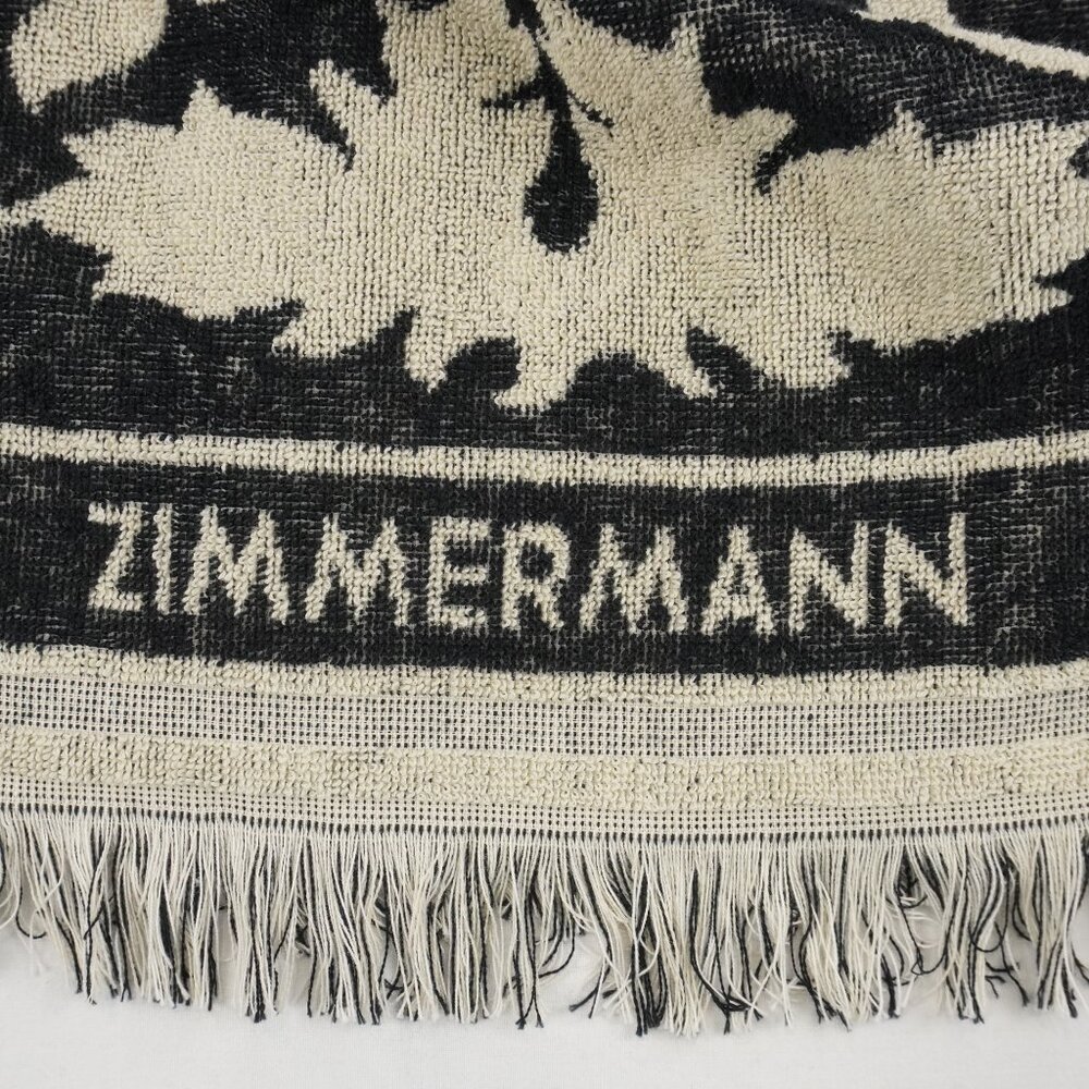Zimmermann Rhiannon Cotton Terry Mini Dress in Black/Cream Size US 8 (NWT) - Picture 6 of 12